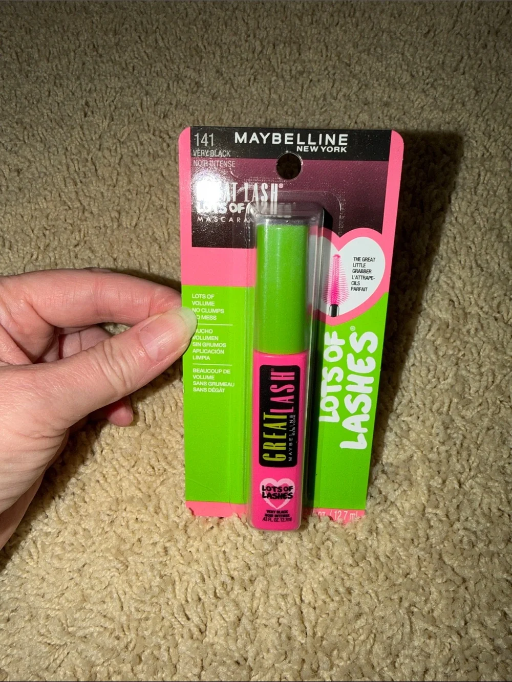 Maybelline Mascara with Navy Statement Makeup Pouch
